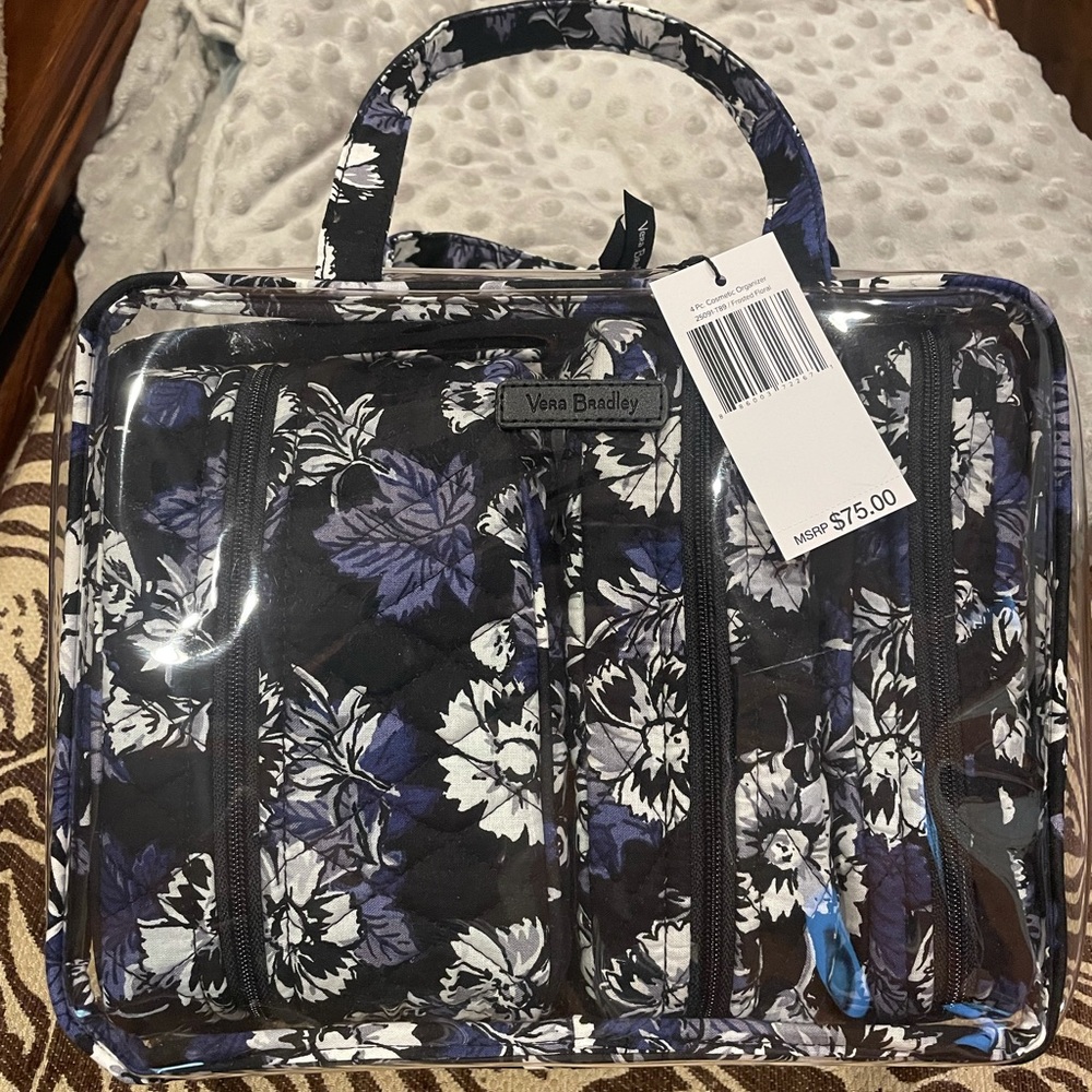 Vera Bradley 4 piece cosmetic organizer